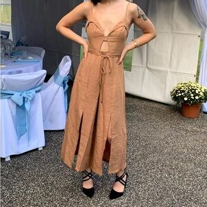 Elegant Tan Jumpsuit Hello Molly